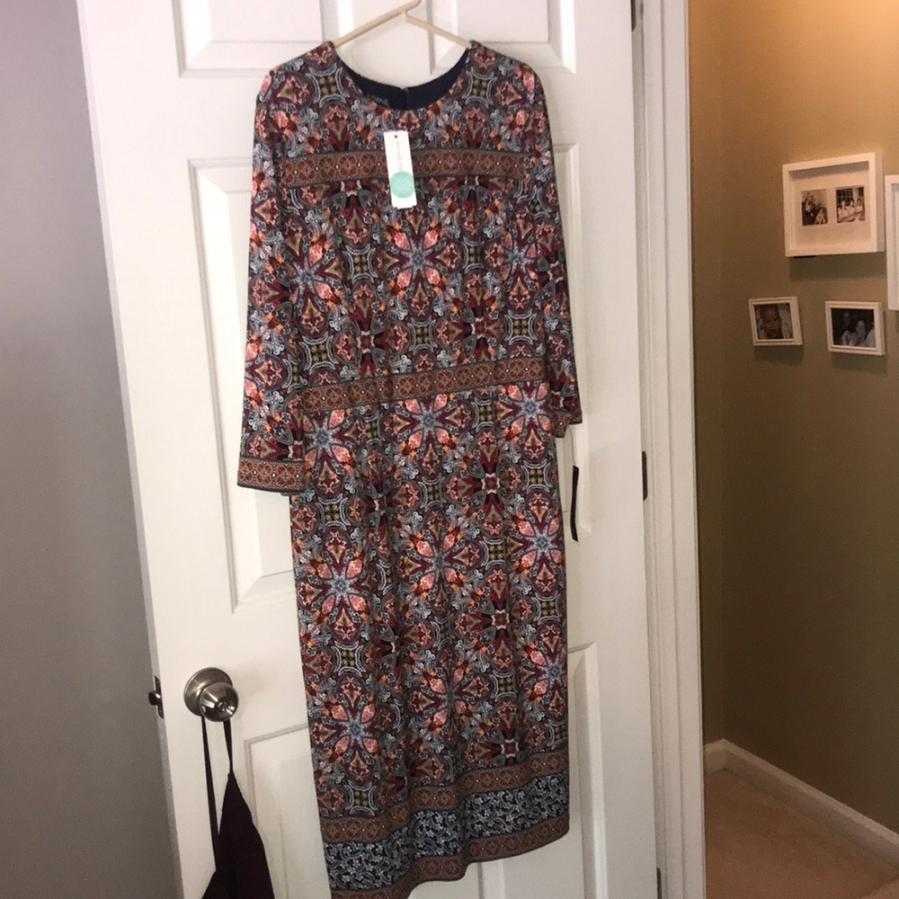 NWT stitchfix patterned midi dress